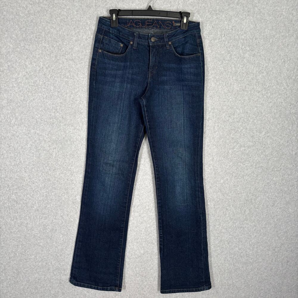 Jag Bootcut Jeans 6 Mid Rise Stretch Faded‎ Mid Dark Western Rodeo 33" Inseam